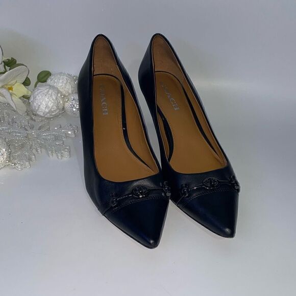 Coach Leather Heels 10B - Picture 1 of 8